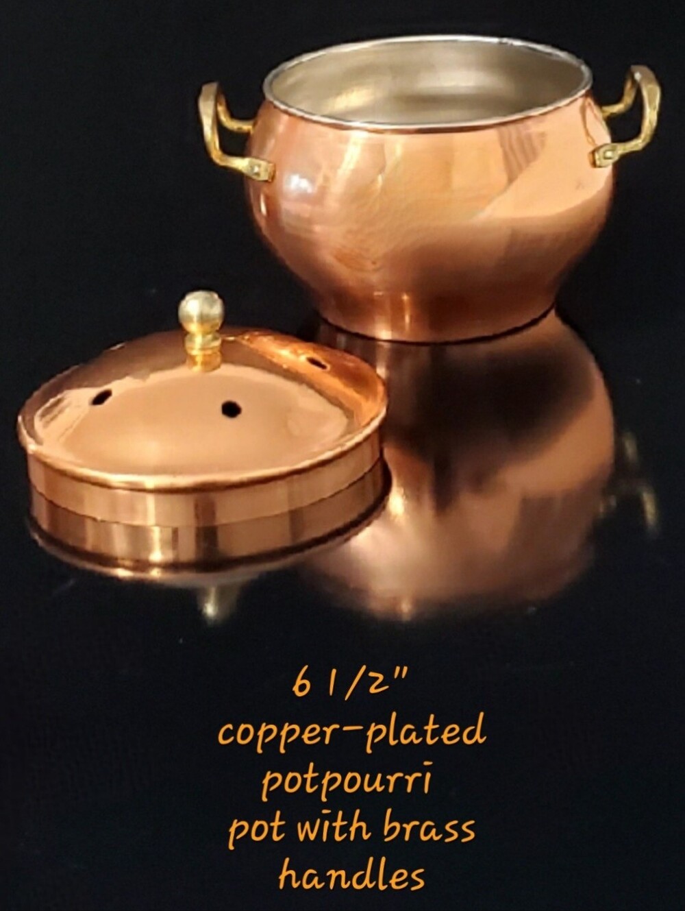 ONLY SOLD IN BUNDLE OF MULTIPLE ITEMS Copper Potpourri Simmer Inscense Pot & Lid